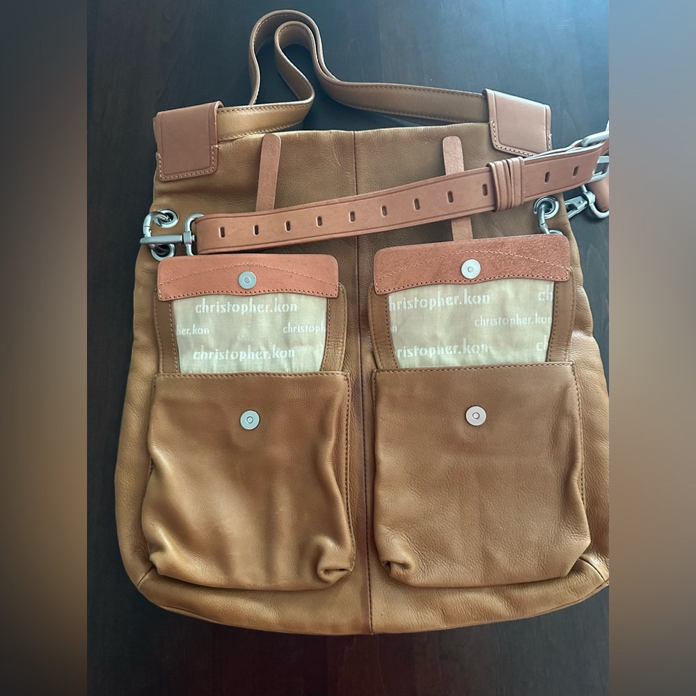 Christopher Kon Tan Leather foldover Crossbody
Satchel/Tote bag. NWOT. - Picture 7 of 14